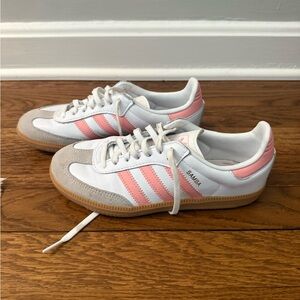 Girls Samba Classic Sneakers | White Pink Gum Sole | Size US 3 Girls